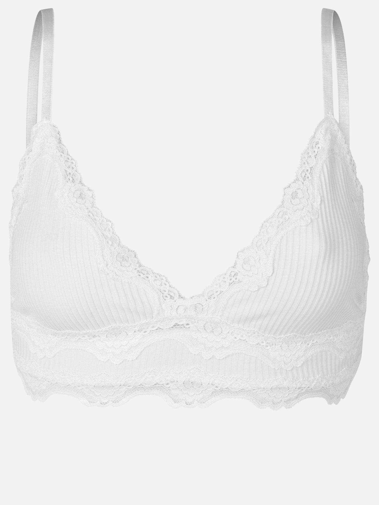 Silk bra with lace