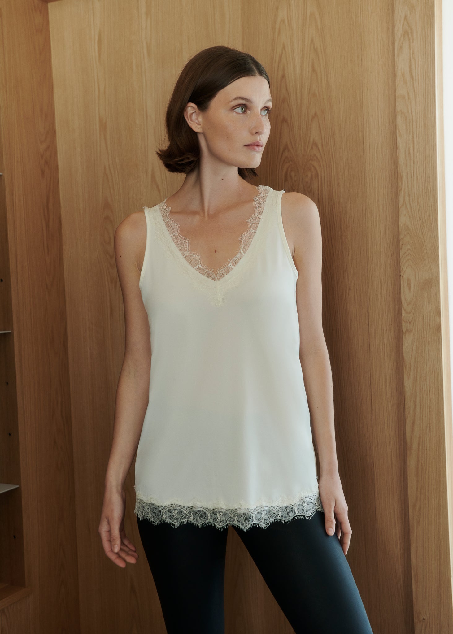 V-neck lace top