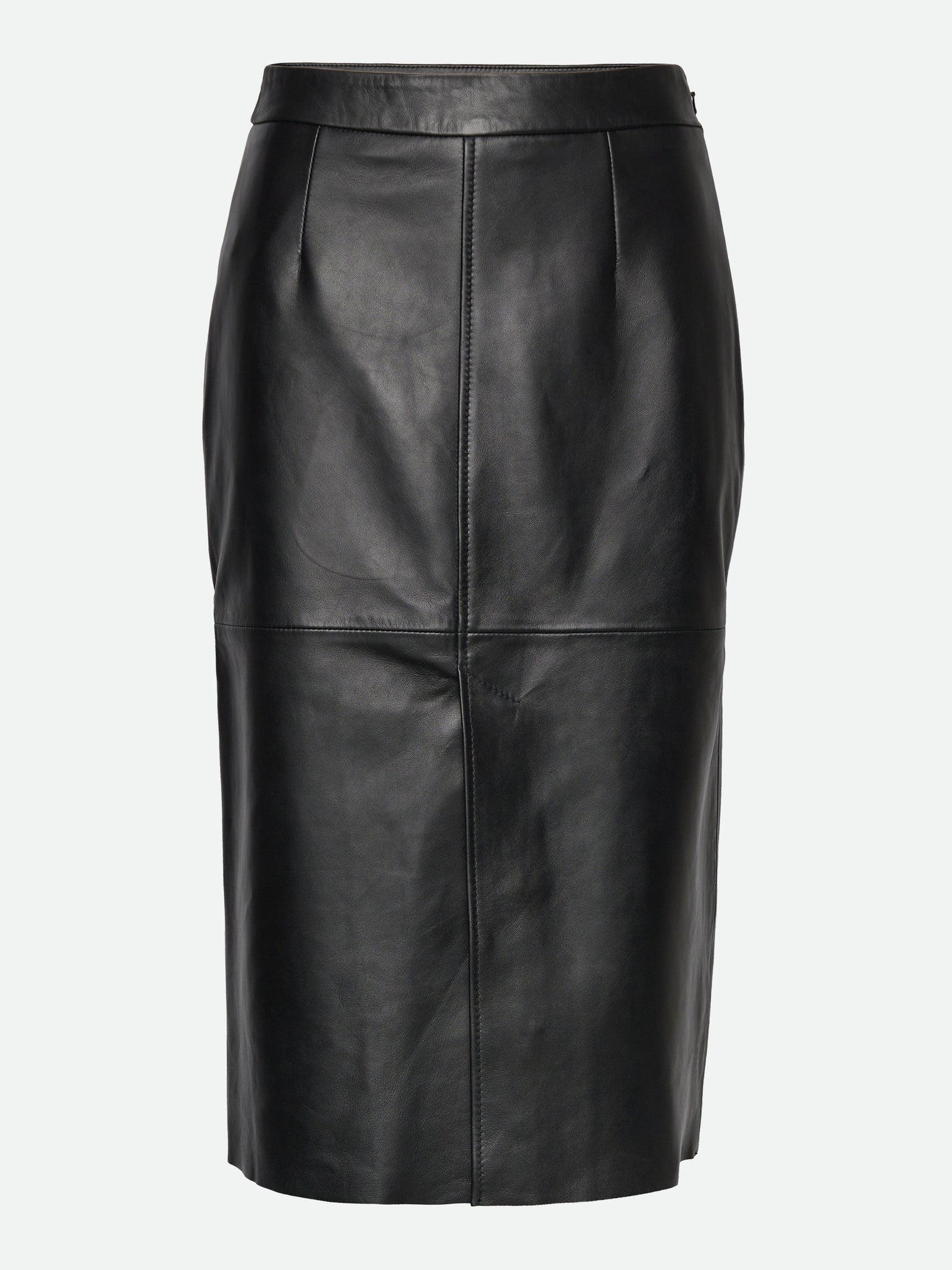 Leather pencil skirt