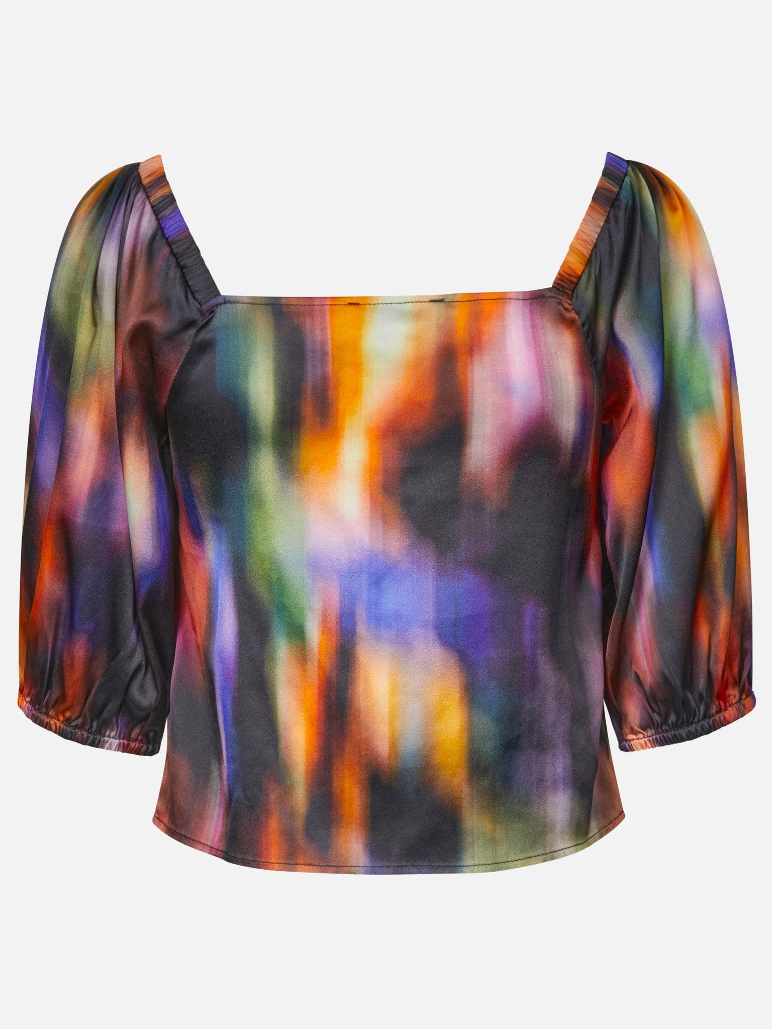 Cropped silk blouse