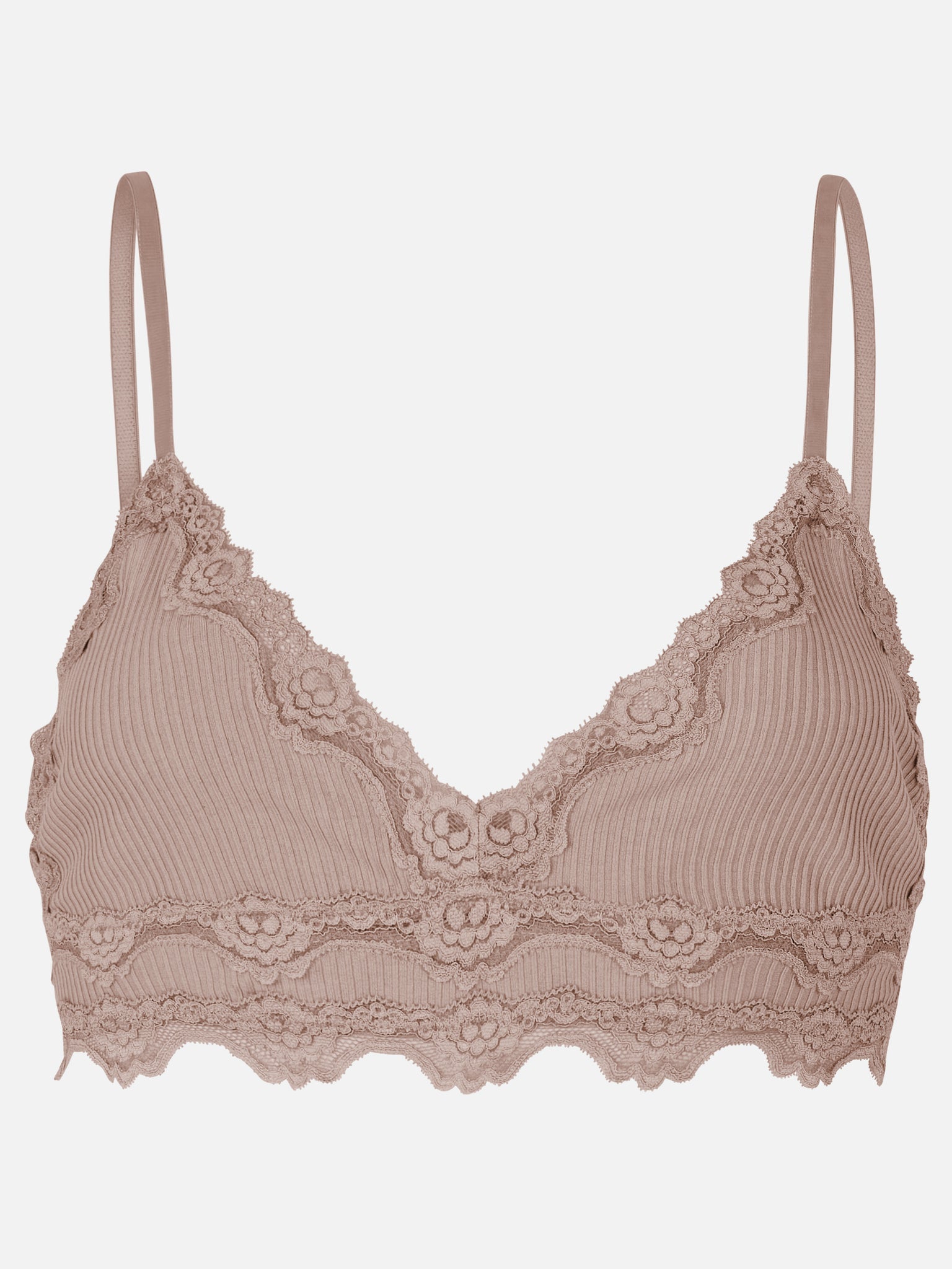 Silk bra with lace